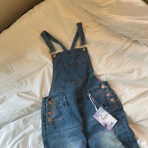 Overalls, distressed NWT